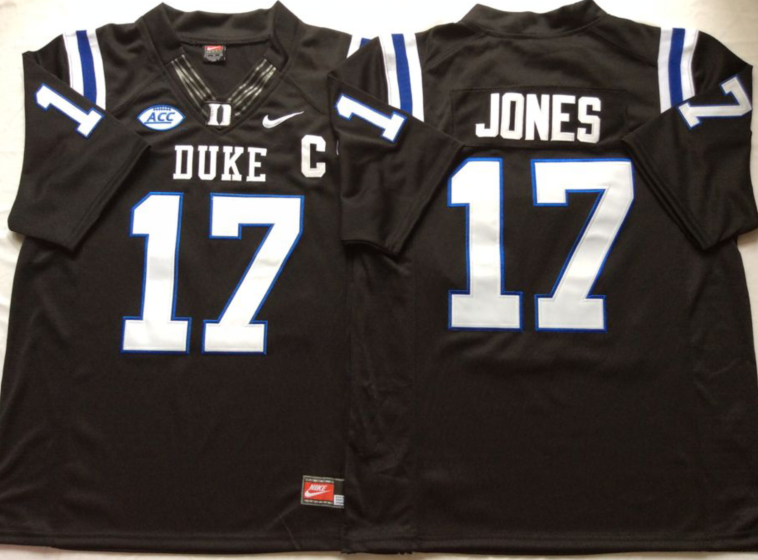 NCAA Men Duke Blue Devils Black #17 JONES